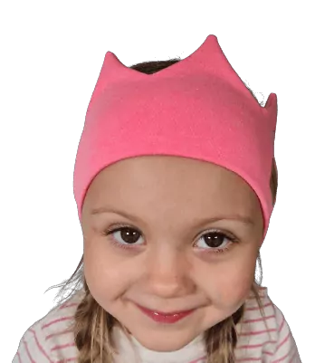 Dětská korunková čelenka - neonově růžová