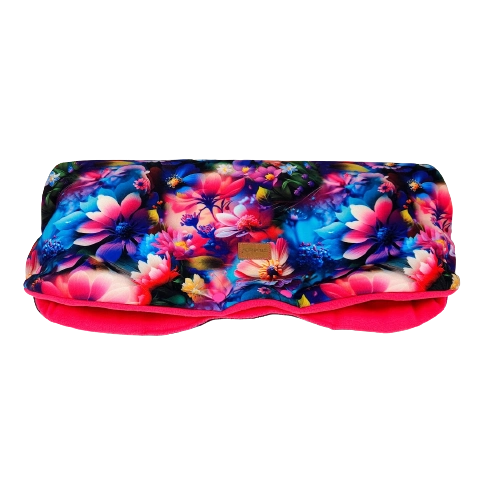 Sada na kočárek - rukávník, taška, nepadací dečka pohádkové kytičky