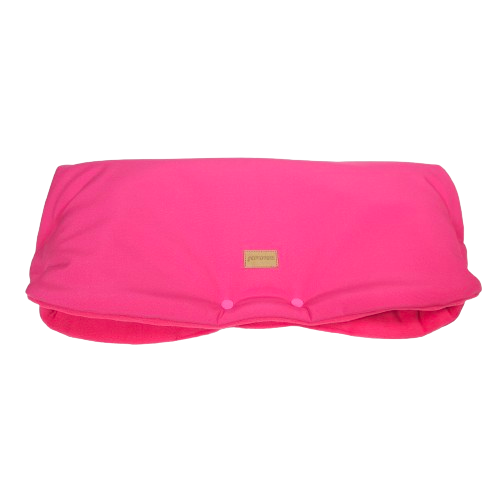 Sada na kočárek - rukávník, taška, nepadací dečka malinová