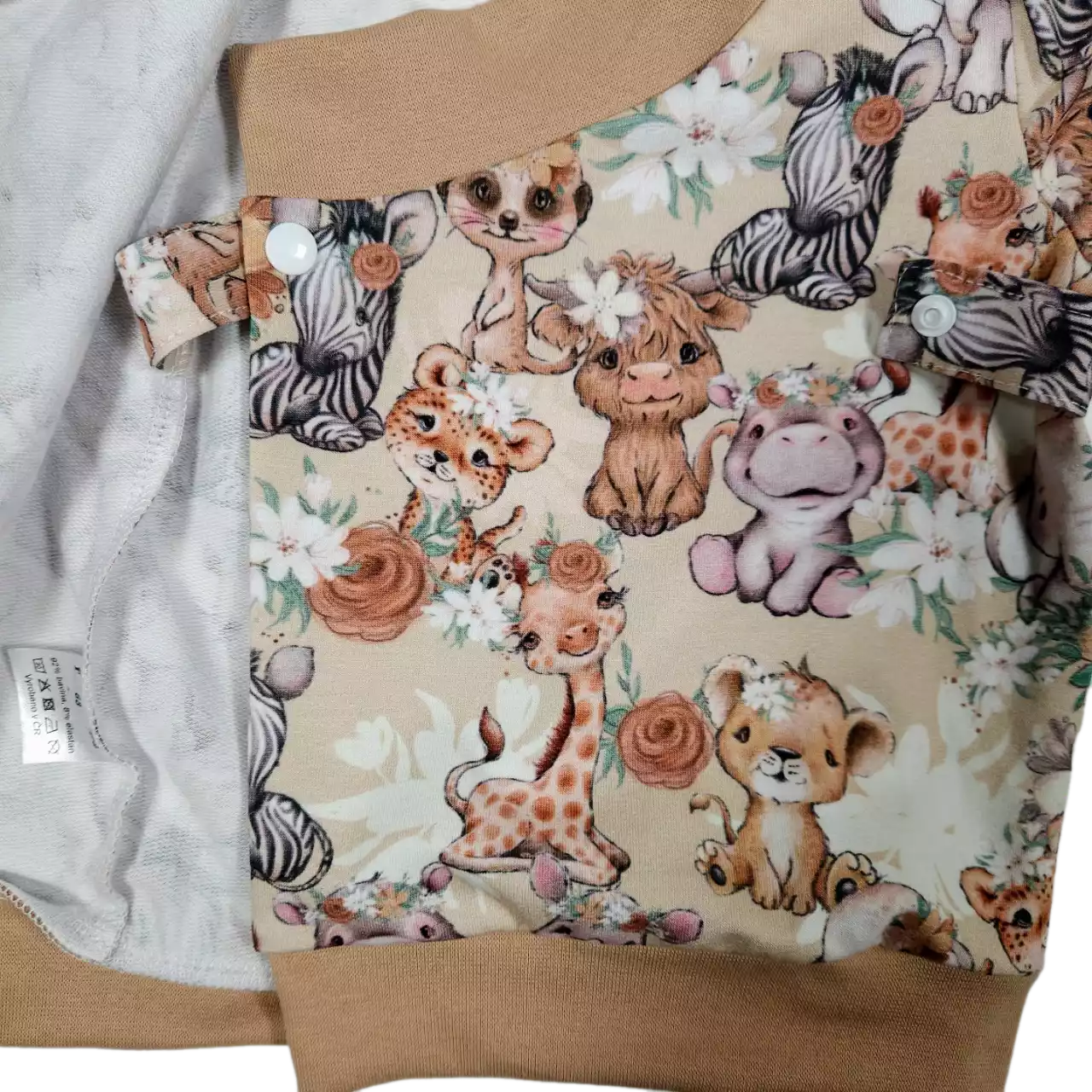 Zavinovací kojenecká mikina "kabátek" -  ZOO roztomilá zvířátka