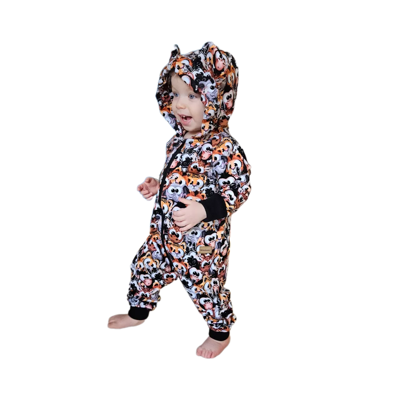 Dětský rostoucí teplákový overal - crazy animals