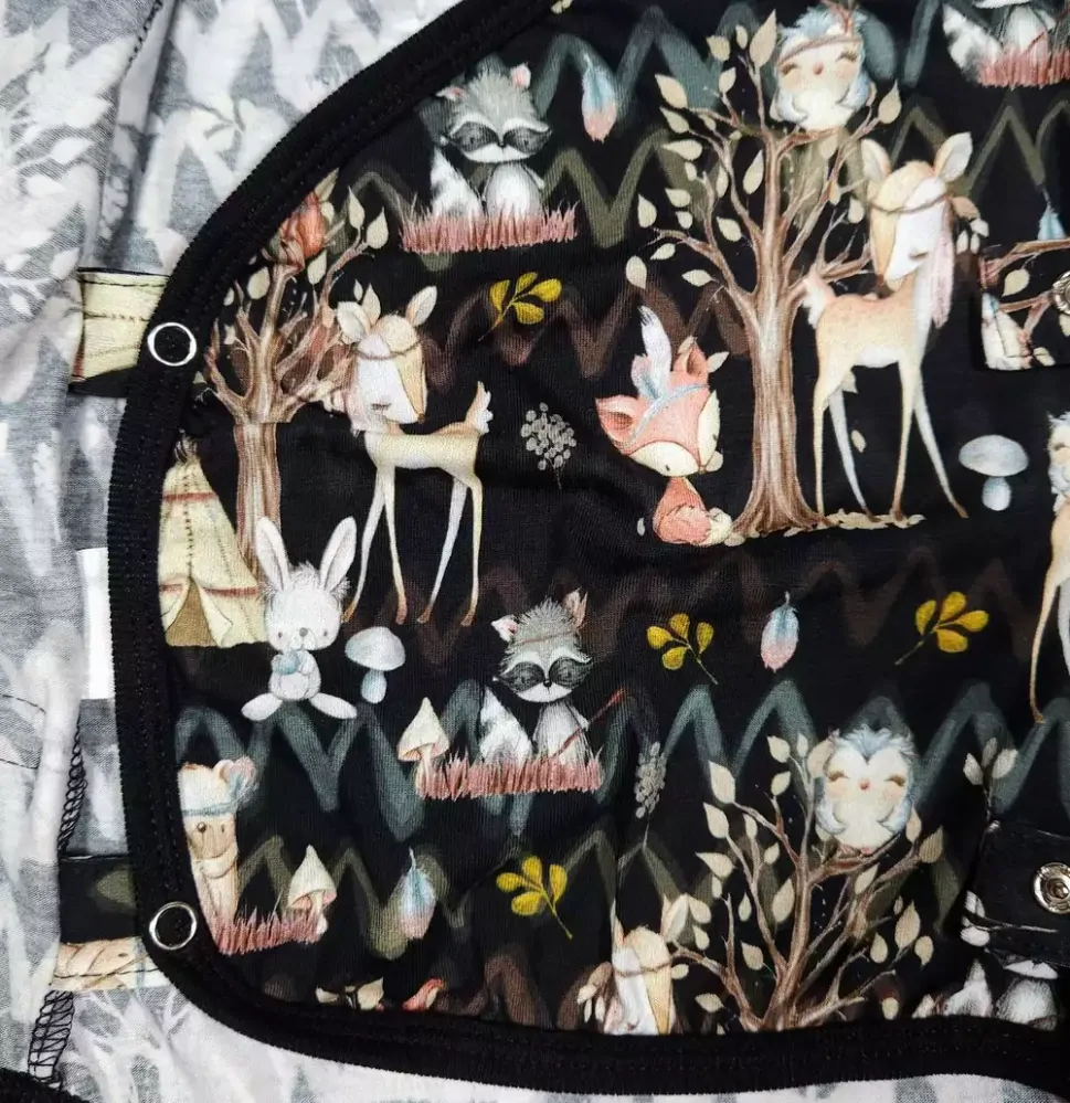 Kojenecké zavinovací body - lesní zvířátka v týpí