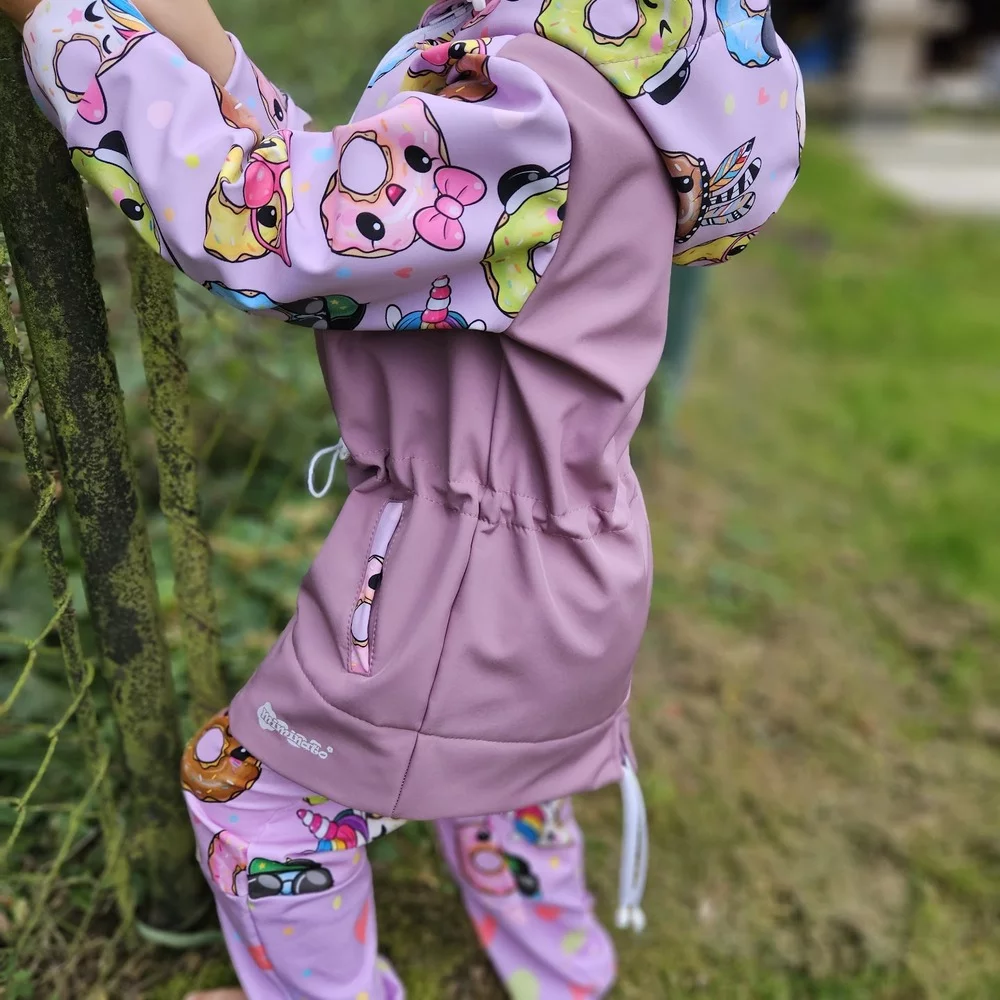 Dětská softshellová parka - party donuts