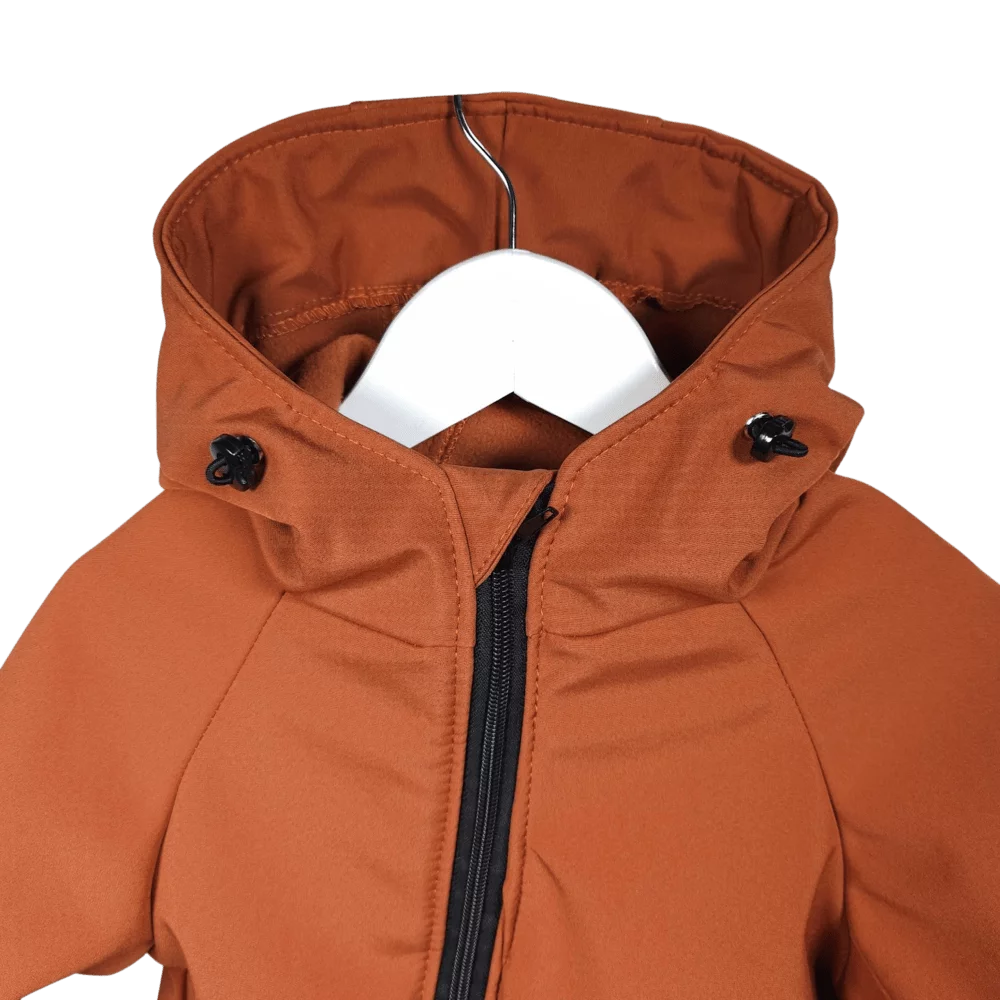 Dětská softshellová kombinéza - cihlová