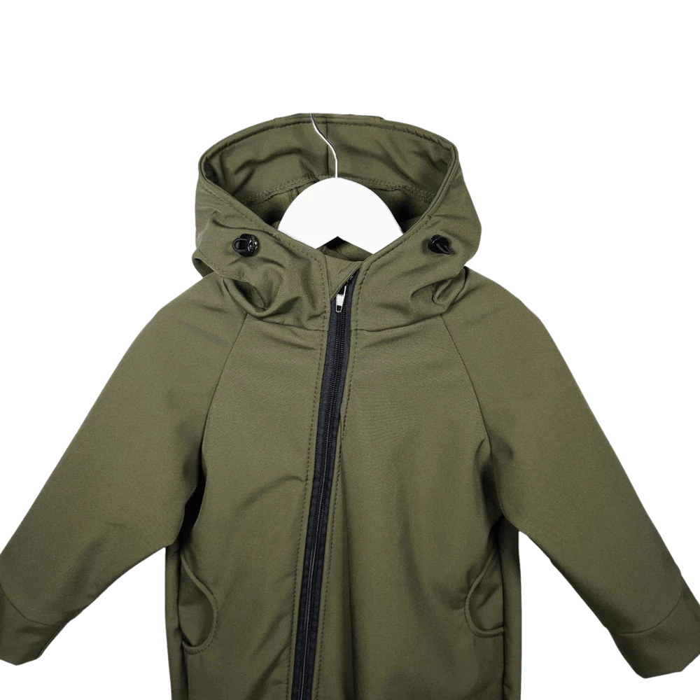 Dětská softshellová kombinéza - zelená khaki