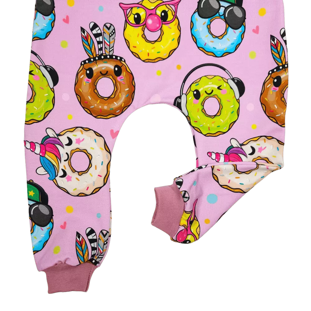 Dětské laclové kalhoty zateplené - Party donuts