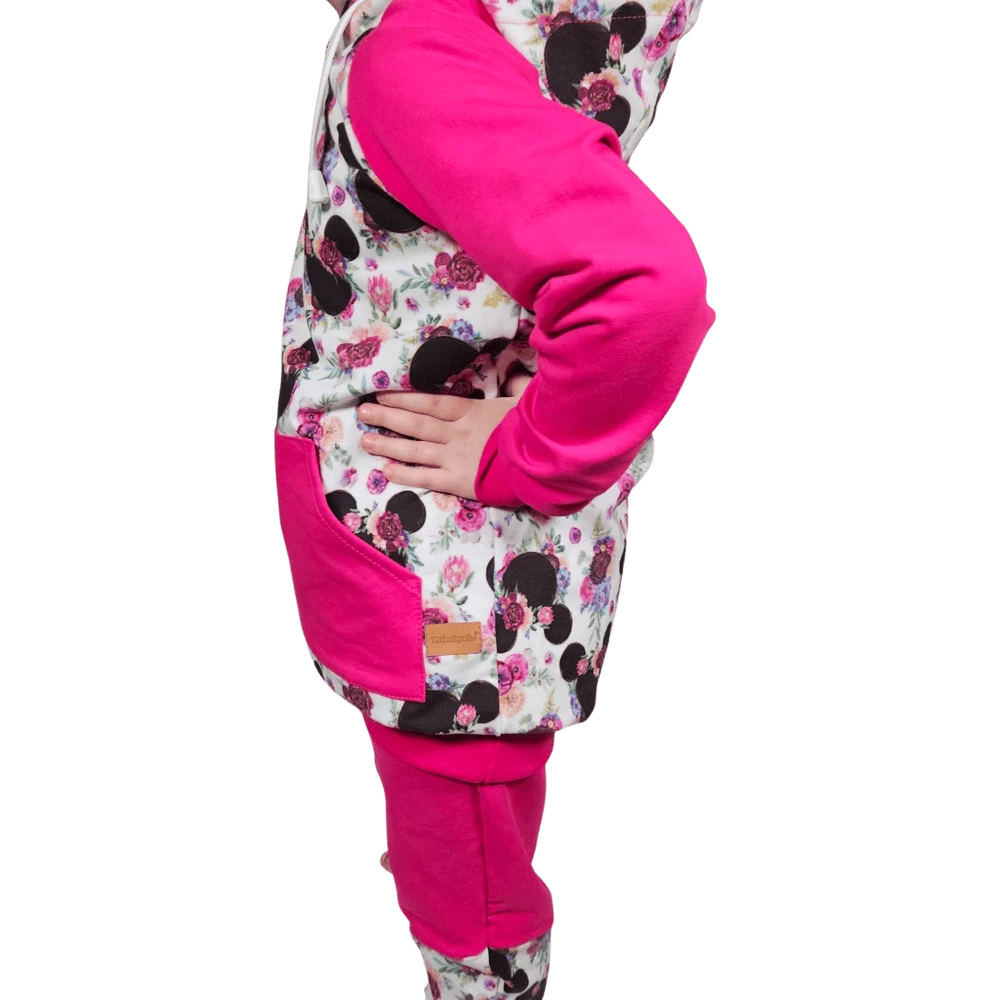 Dětská tepláková souprava - Mickey s kytičkami