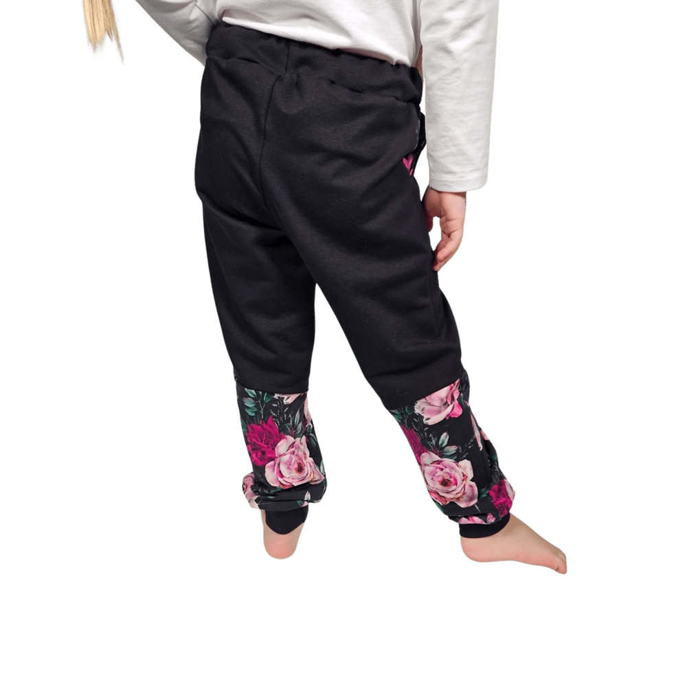 Dětské tepláky - Růže černá