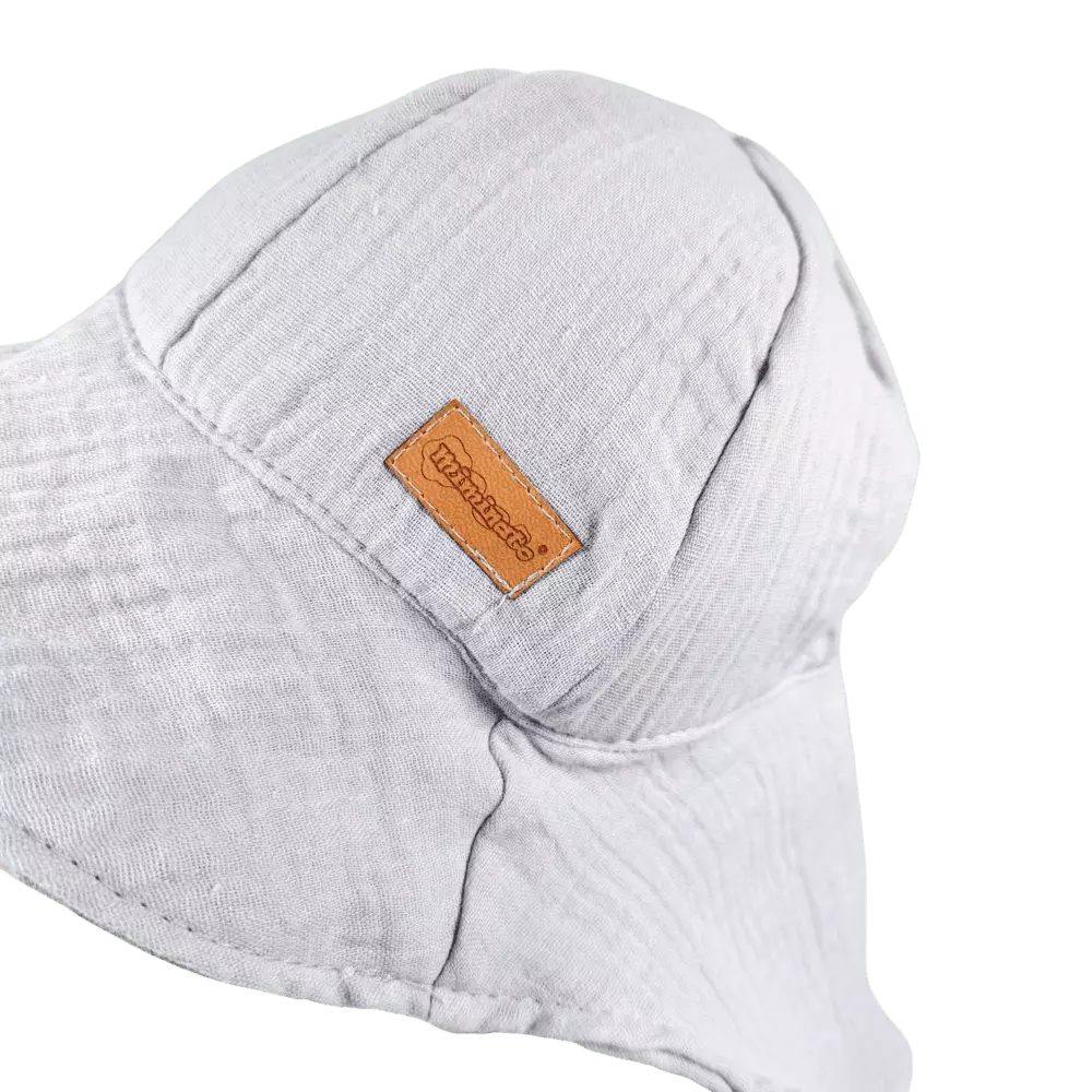 Dětský mušelínový klobouk - šedá