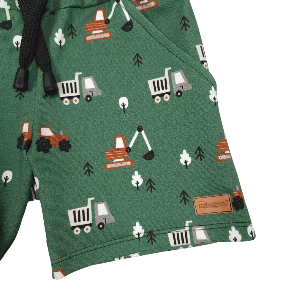 Dětské kraťasy - Traktor a bagr