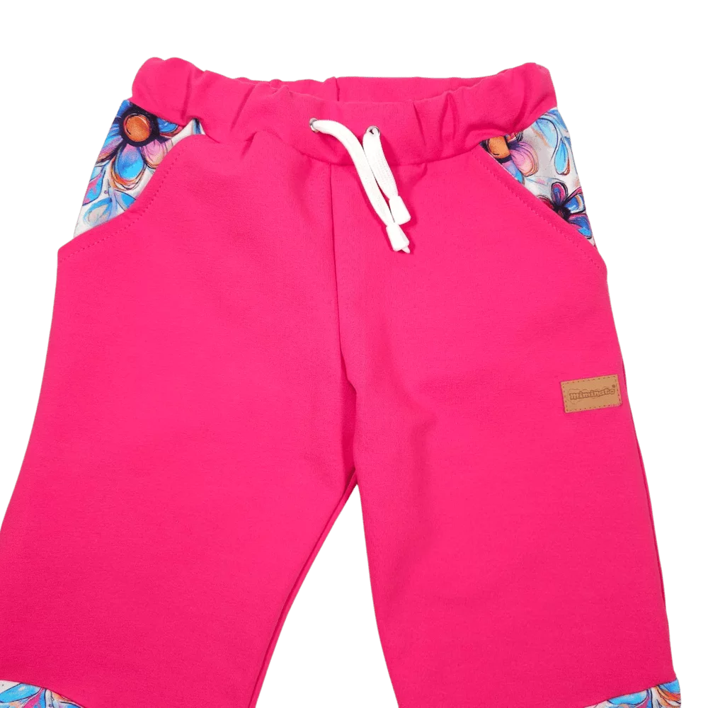 Dětské tepláky - pastelové květy