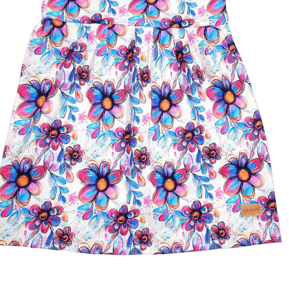 Dětské šaty s volánkama - pastelové květy