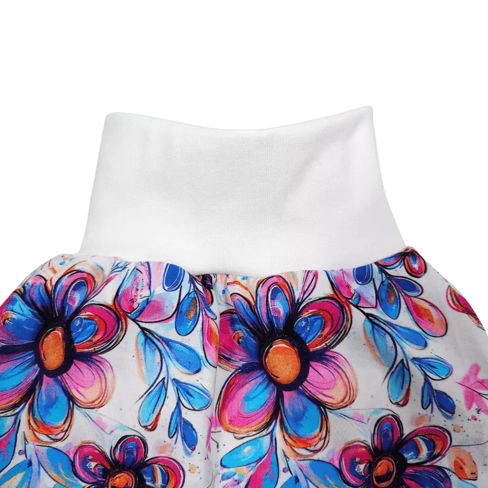 Dětské kraťasy  - pastelové květy