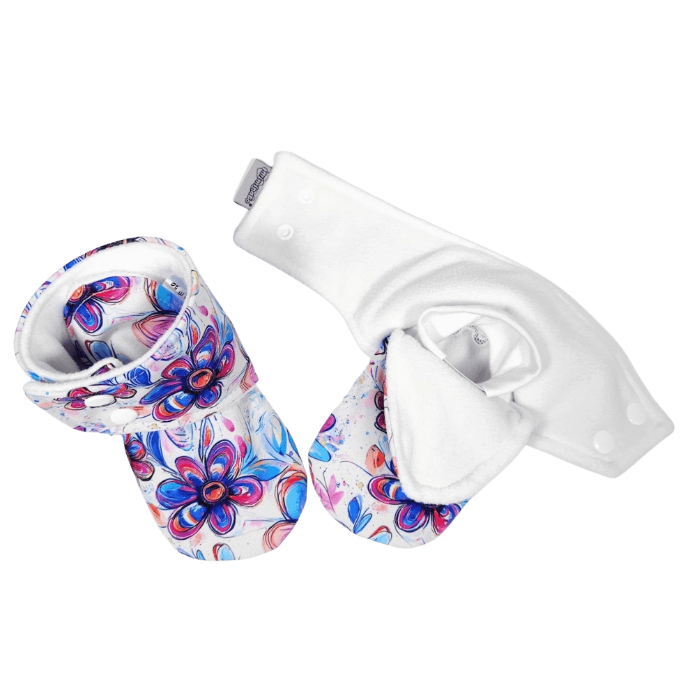 Softshellové capáčky - Pastelové květy