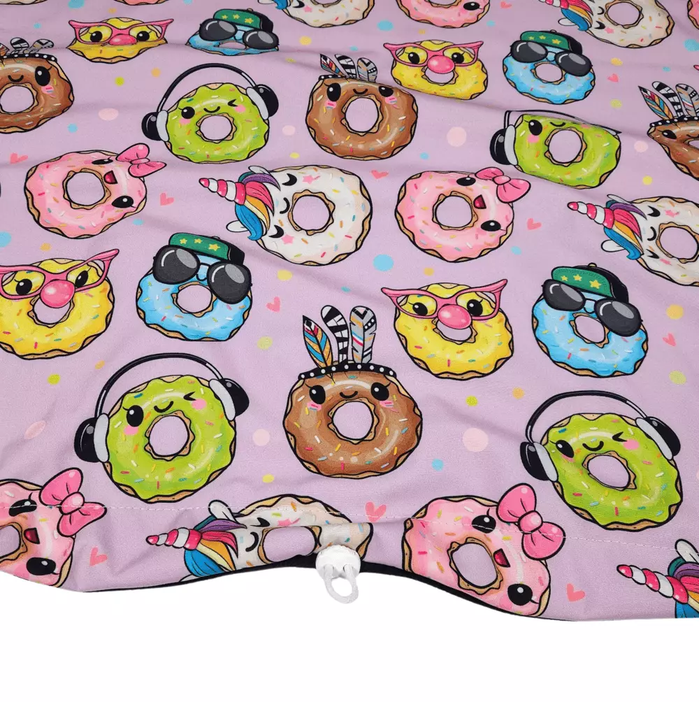 Softshellová nepadací deka do kočárku zateplená - Party donuts