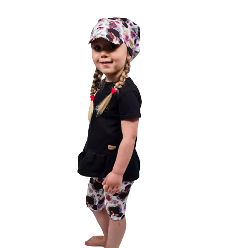 Dětské triko s krátkým rukávem černé