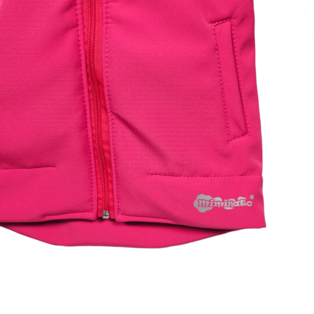 Dětská softshellová bunda malinová