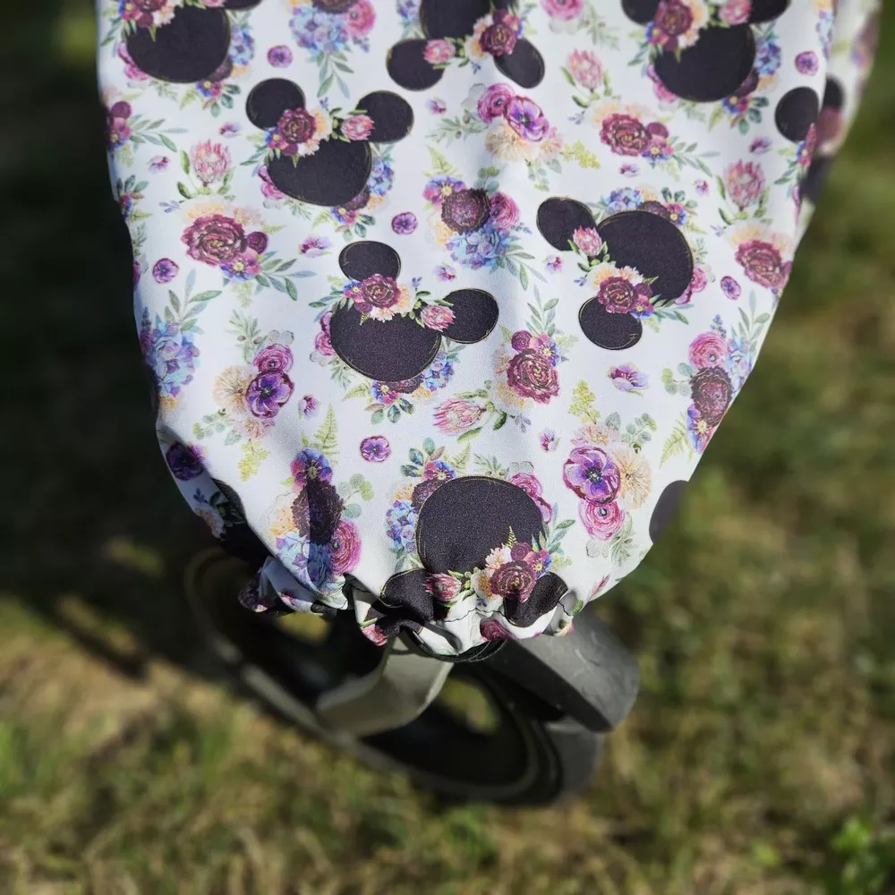 Softshellová nepadací deka do kočárku - Mickey hlavy