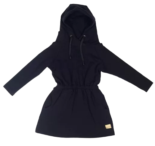 Dětské mikinošaty - černé