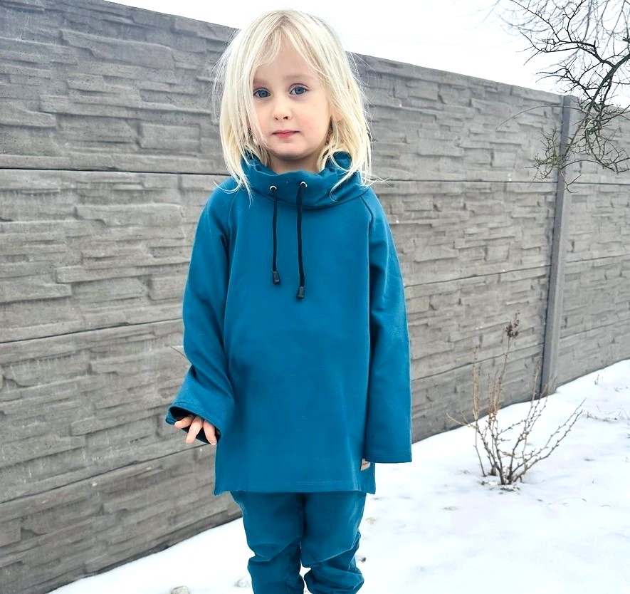 Chlapecká mikina - petrolejová