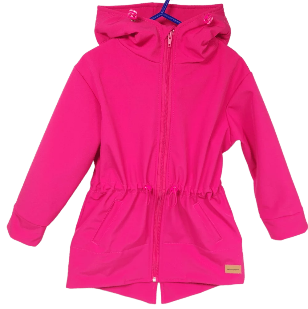Dětská softshellová parka - malinová