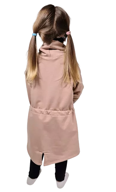 Dívčí mikina "parka" - béžová