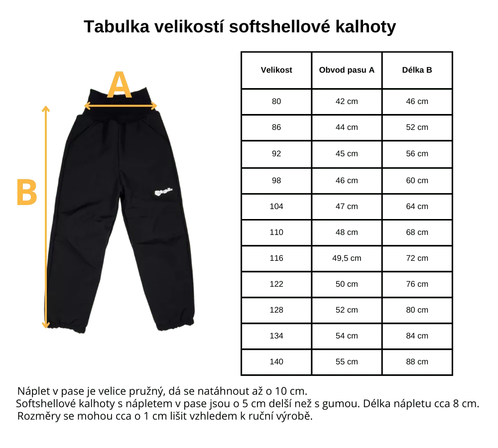 Dětské softshellové kalhoty lesní přátelé