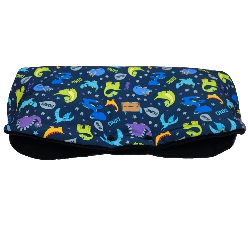 Sada na kočárek - rukávník, taška, nepadací dečka barevní dinosauři