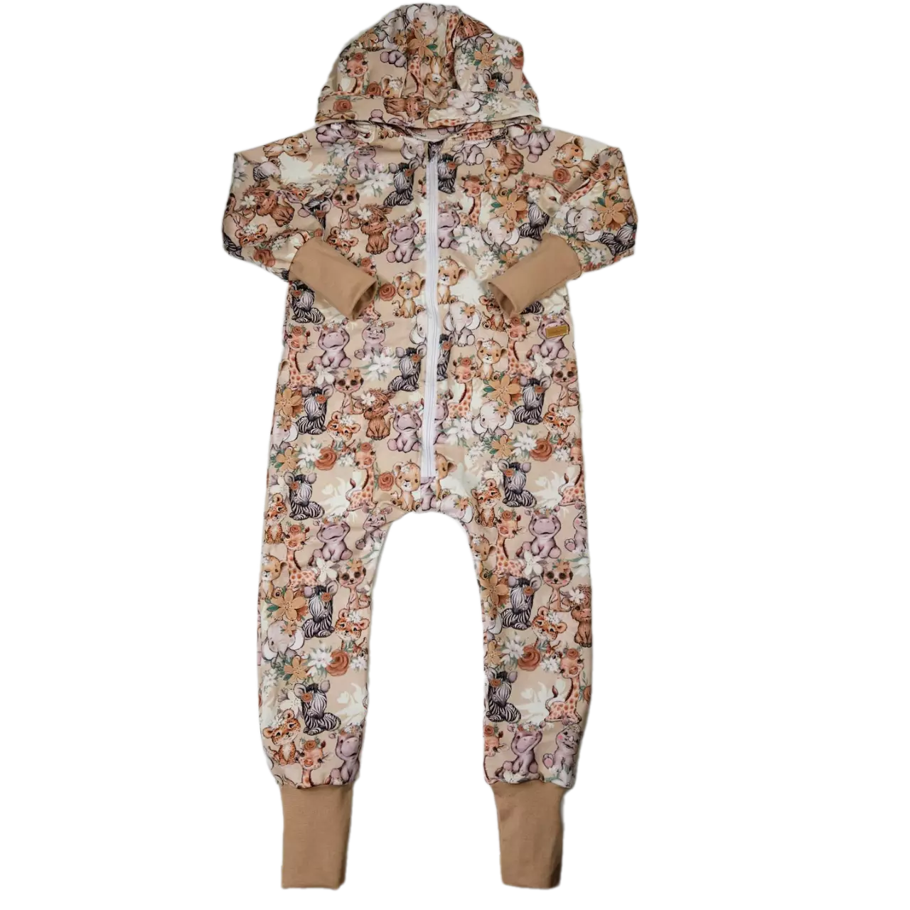 Dětský rostoucí teplákový overal - ZOO zvířátka