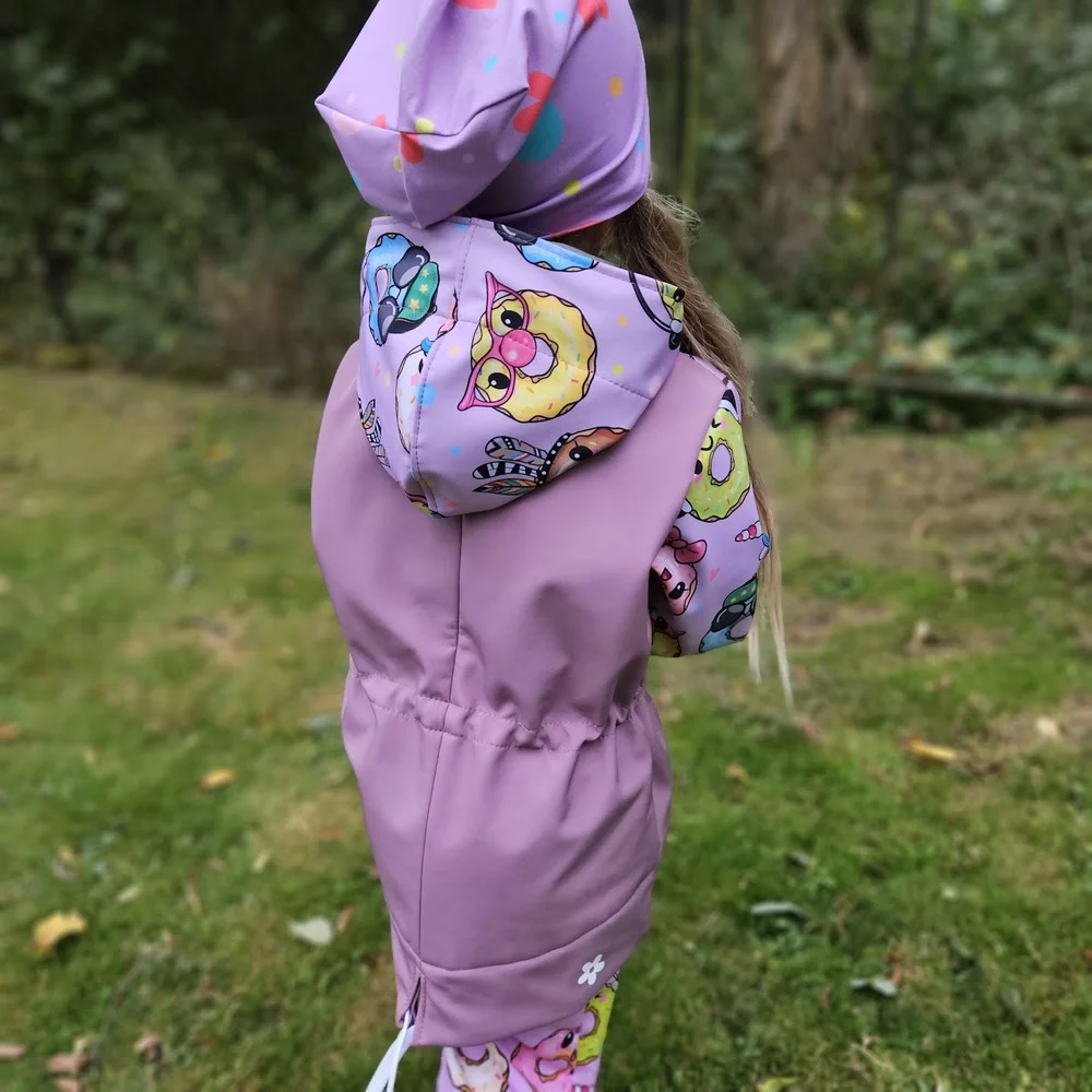 Dětská softshellová parka - party donuts