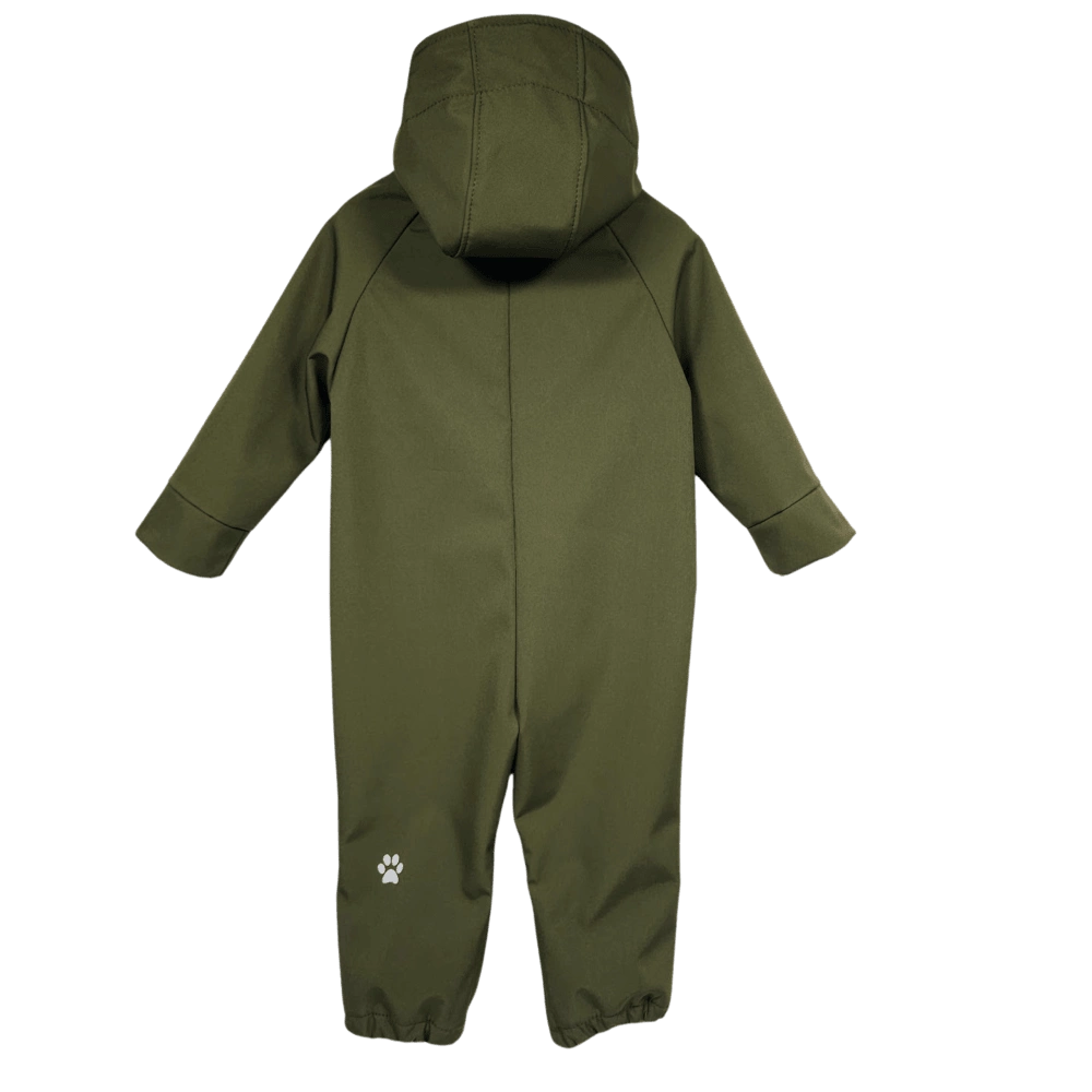 Dětská softshellová kombinéza - zelená khaki