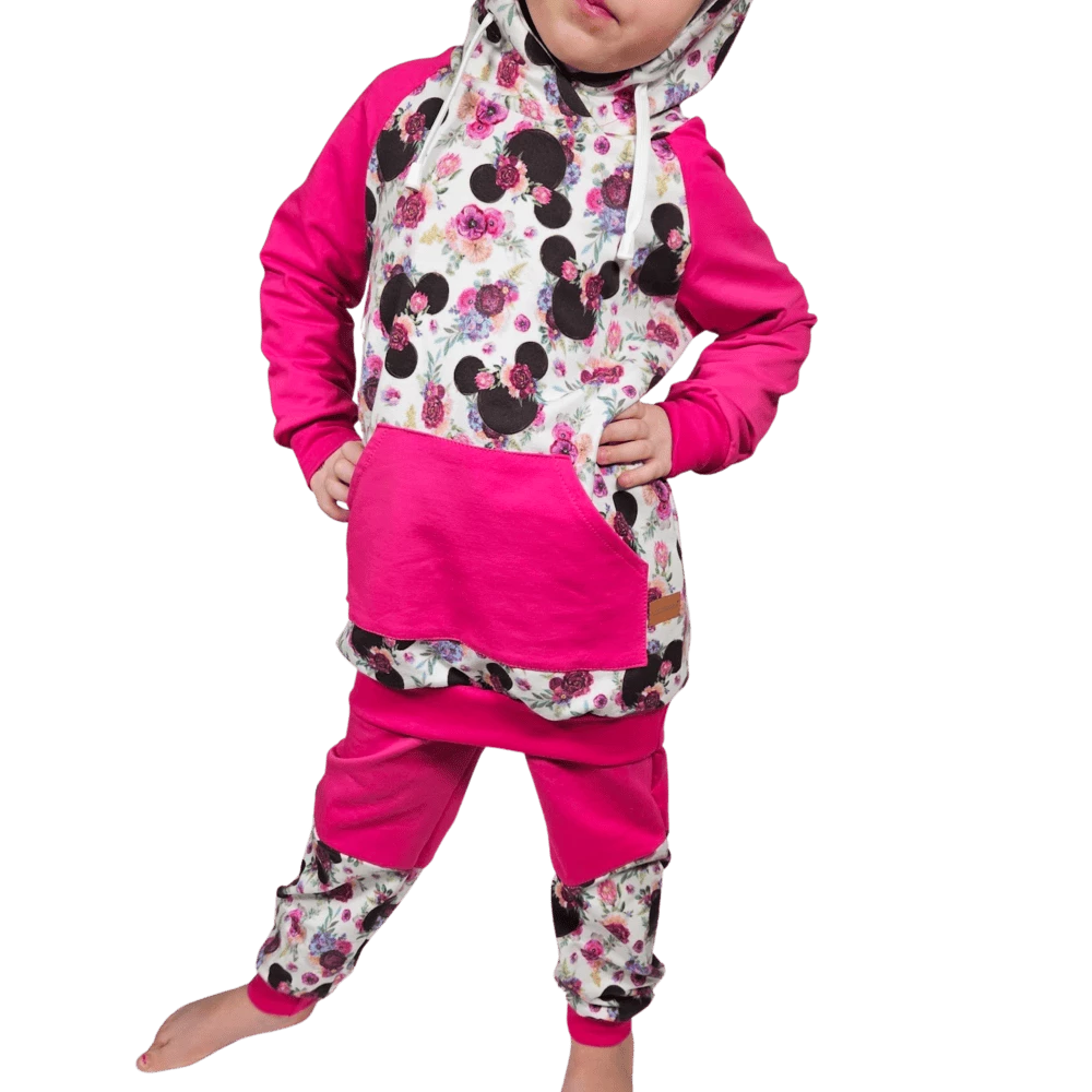 Dětská tepláková souprava - Mickey s kytičkami