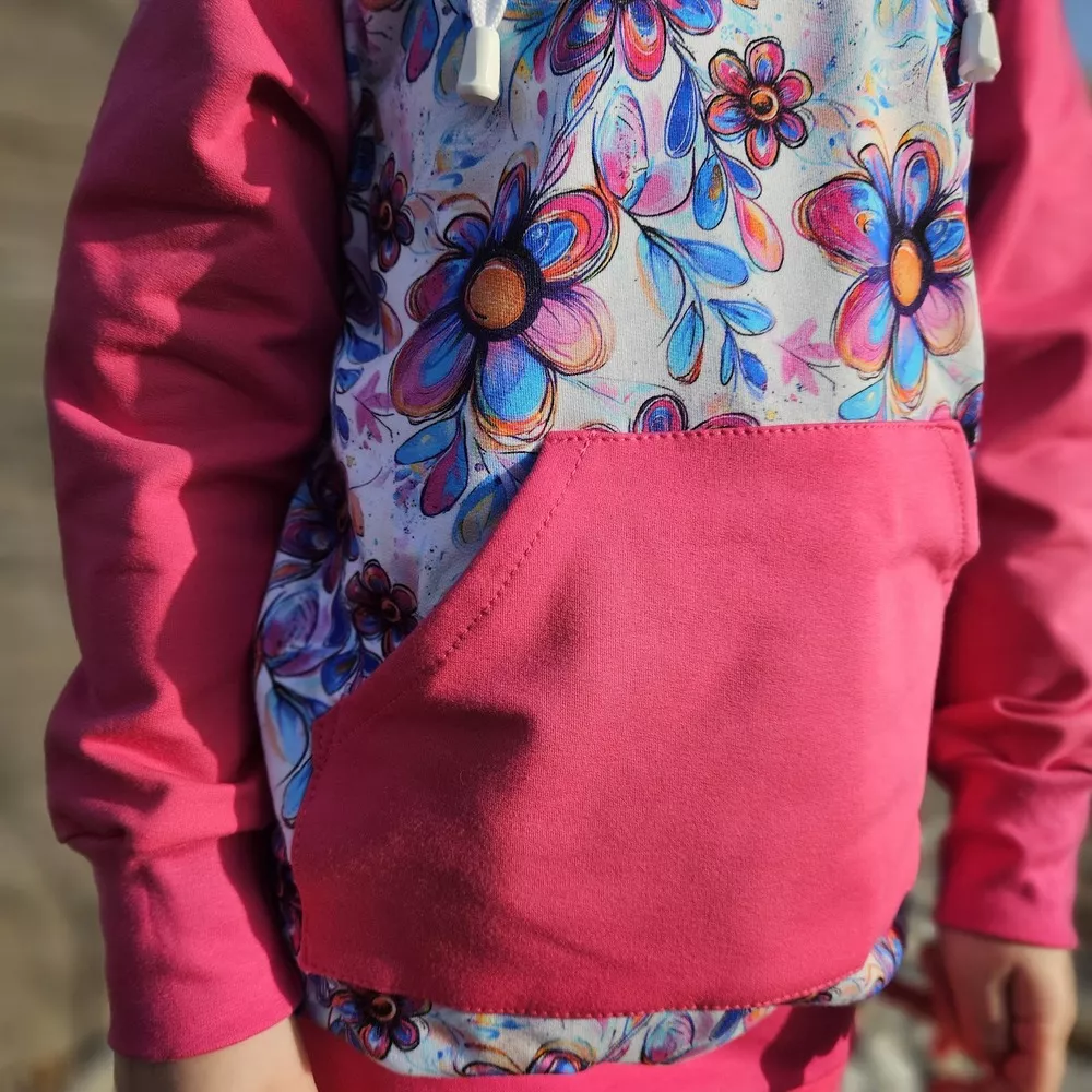 Dětská tepláková souprava - Pastelové květy