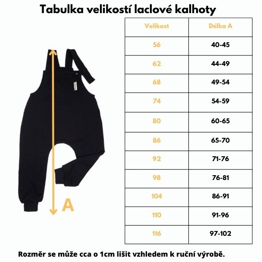 Dětské laclové kalhoty barevné kytičky