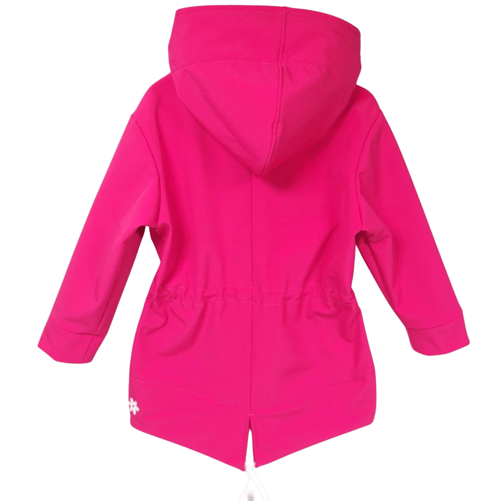 Dětská softshellová parka - malinová