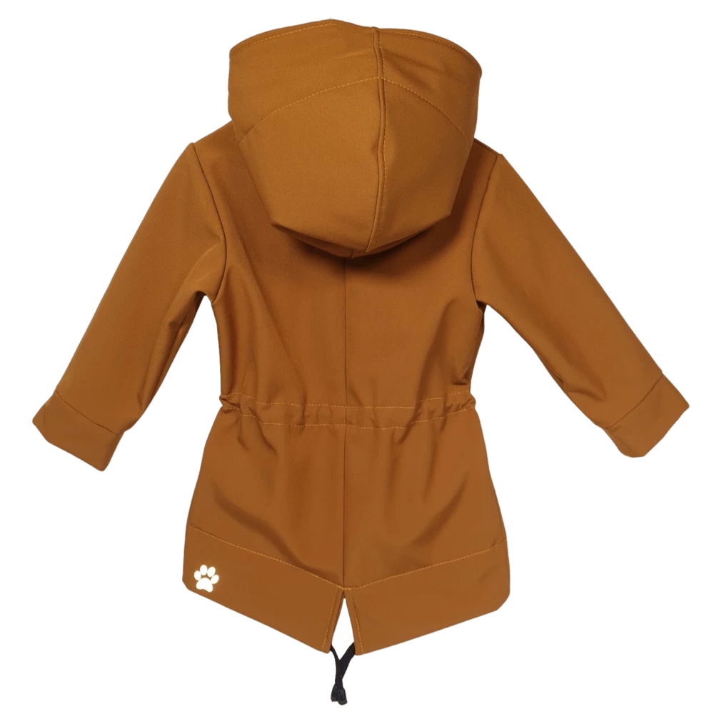 Dětská softshellová parka - hnědá