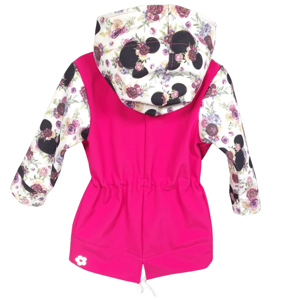 Dětská softshellová parka - Mickey malinová