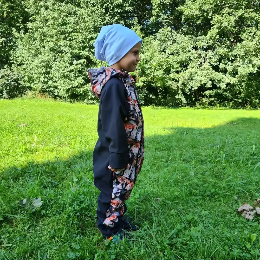 Dětská softshellová kombinéza - lesní přátelé