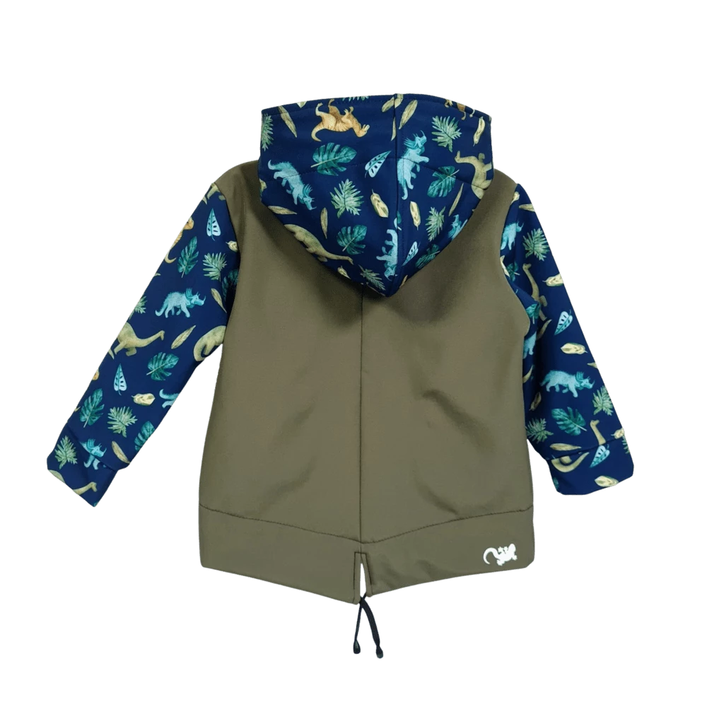 Dětská softshellová bunda "parka"- dinosauři