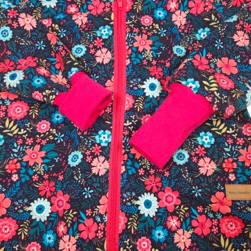 Dětský rostoucí teplákový overal - luční kvítí