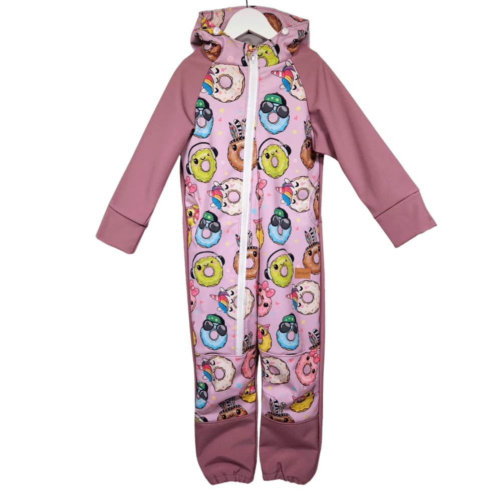 Dětská softshellová kombinéza - party donuts