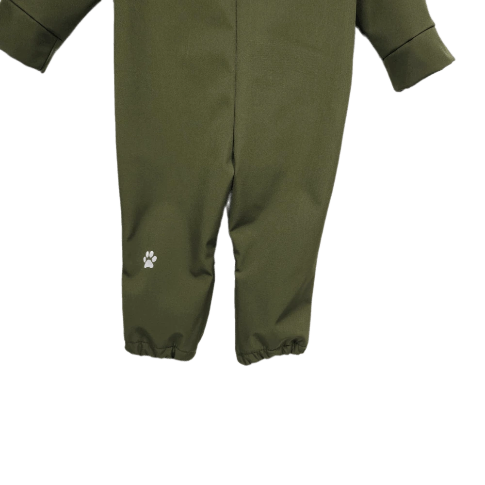Dětská softshellová kombinéza - zelená khaki