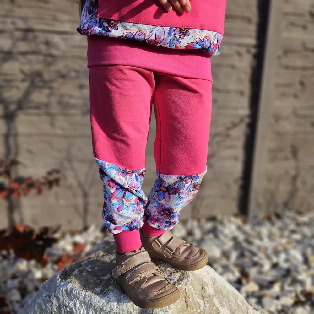 Dětská tepláková souprava - Pastelové květy