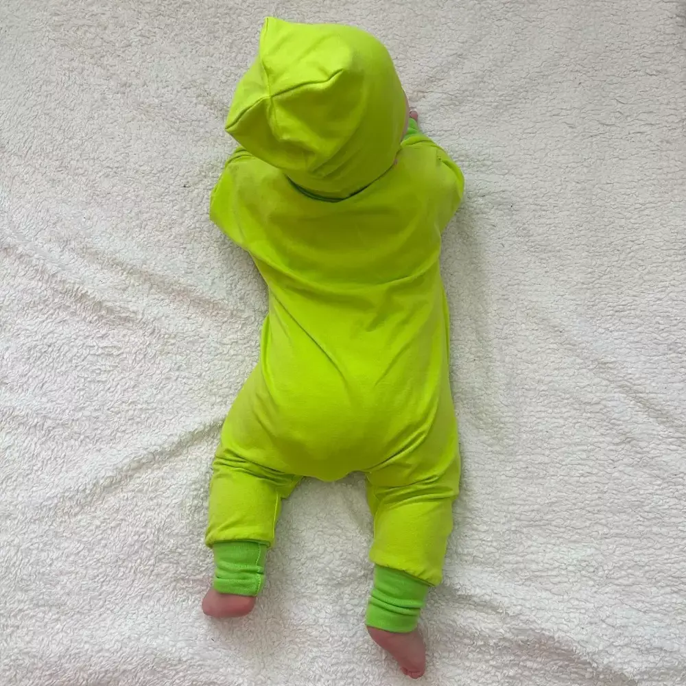 Kojenecký rostoucí overal - neonově zelený