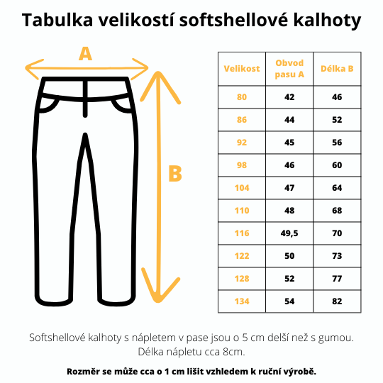 Dětské softshellové kalhoty - Růže černá