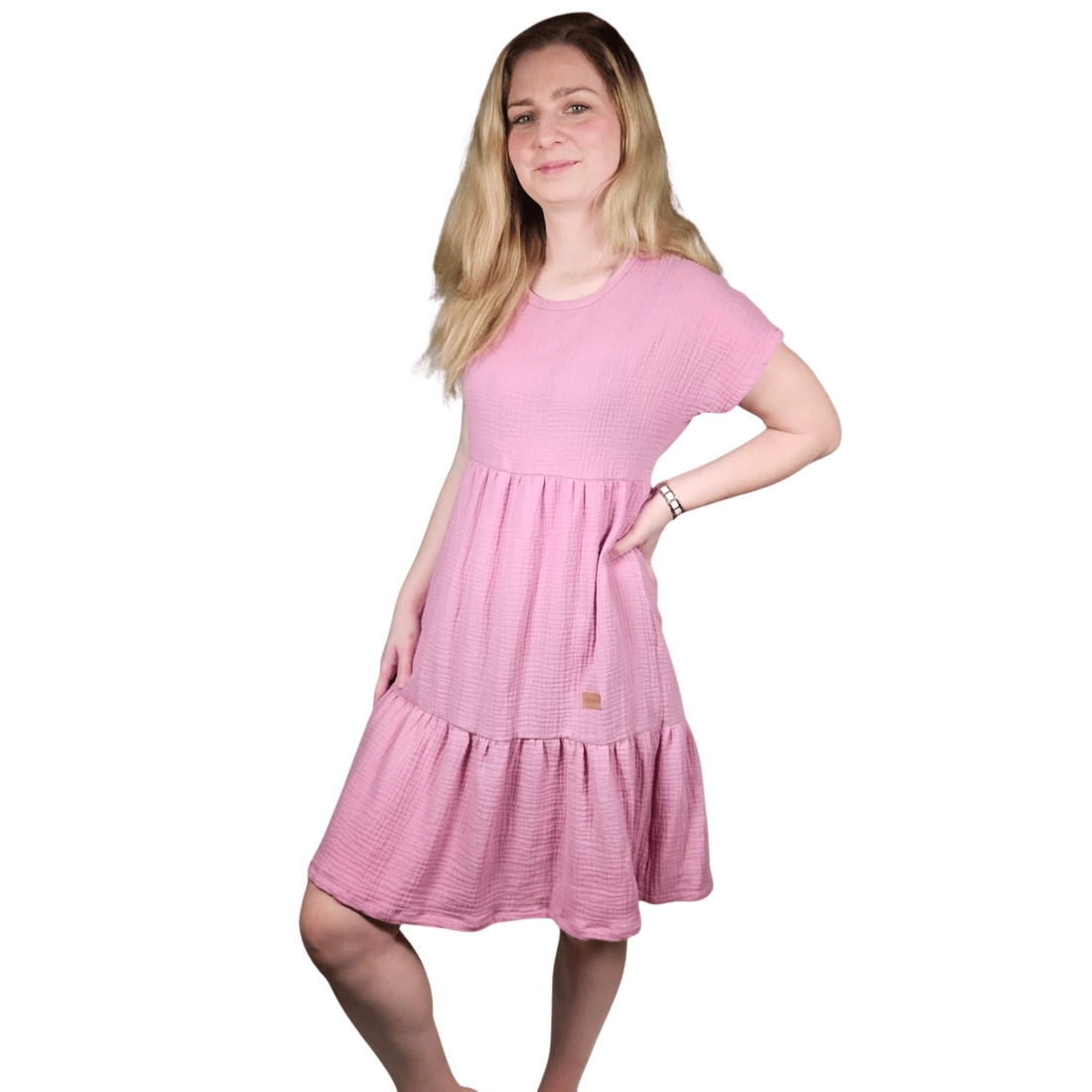 Dámské mušelínové šaty Me & Mini - Starorůžová