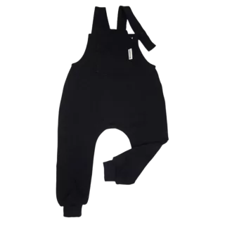 Dětské laclové kalhoty zateplené - černé