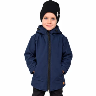 Dětská softshellová bunda "parka"- tmavě modrá