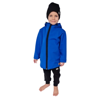 Dětská softshellová bunda "parka"- modrá sklad vel. 104/110
