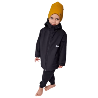 Dětská softshellová bunda "parka"- černá